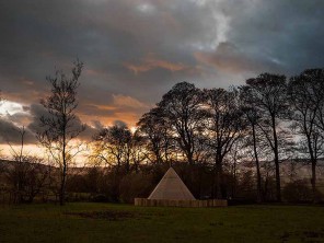 Whispering Trees Tipi on a Glampsite in the Peak District, Hartington, Derbyshire, England
